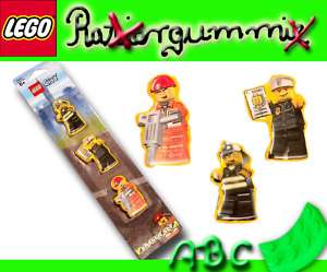 Lego City 852673 Radiergummi Eraser Set 3 Radiergummies  