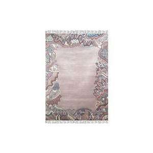  Hand knotted wool rug, Lavender Blue (5.5x8): Home 