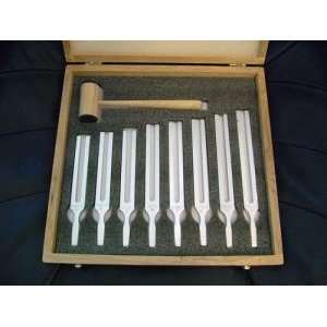  Tuning Forks Concert Pitch (Set of 8) Wooden Box 