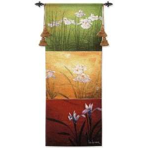  Karma Abstract Floral Panel Zen Tapestry by Don Li Leger 