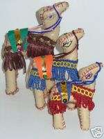 Egyptian Leather Toy Camel Animal Set Great Gift Idea  