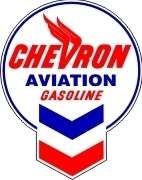 Vintage Chevron Aviation sticker 7x9  