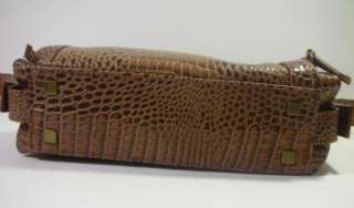   Purse Bag NEW Brown Faux Leather Croc Pattern Shoulder Handbag  