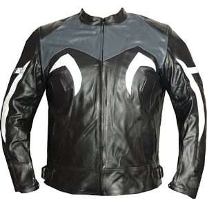    XR MOTORCYCLE LEATHER RACING HARD ARMOR JACKET Gray 46 Automotive