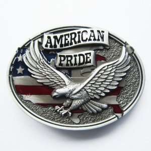  Pewter Style American Pride US Flag Soaring Eagle Belt 