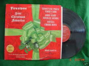 Firestone YOUR FAVORITE CHRISTMAS FAVORITES 7 red lp  