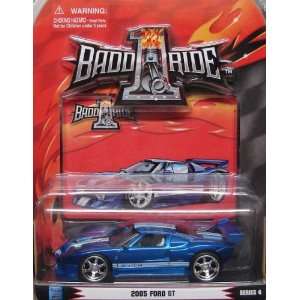 Badd Ride Sapphire Blue 2005 Ford GT with White Stripes 1:64 Scale Die 
