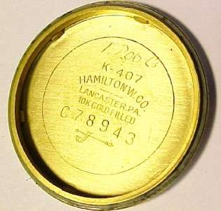 Hamilton Automatic Vintage 10KT Gold Filled Mens Wristwatch w/ Black 
