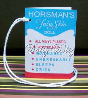 Horsman Fairy Skin Doll Curler Wrist Hang Tag  