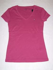 Tommy Hilfiger Womens Shirt Pink V Neck XS S M L XL New  