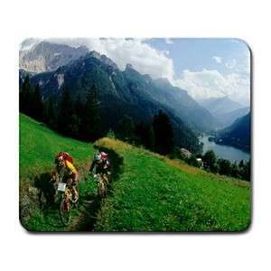 Swiss Alps Biking in Switzerland Mouse Pad Mousepad  