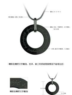   The Rings Tungsten Carbide Circle Pendant Necklace Silver/Gold/Black