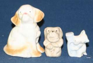 Vintage Lot Mixed Dog Figurines From Aquired Collection  