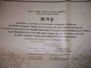 LOOK* 1901 New York Canal Report Maps Set 35 MAP ATLAS *RARE*  
