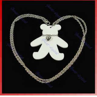 Lovely Little cute letter bear heart necklace fashion w  