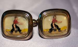 Pair of Bowling Cufflinks unmarked just cool collectible  