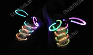 LED Light Up Colorful Shoes Shoelaces Flash Glow Stick  