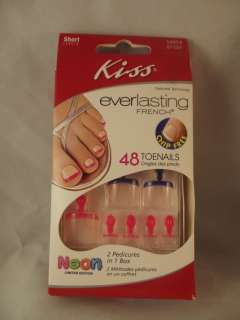 Kiss Everlasting French NEON Toenails Limited Edition Pedicure Short 