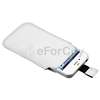 White Pull Leather Pouch Case Cover for iPhone 4 4th G 4S USA Seller 
