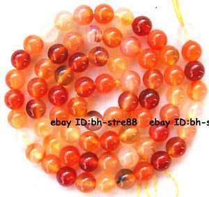 6mm natural red Agate round gemstone Beads 15  