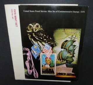   1978 US POSTAL SERVICE MINT SET OF COMMEMORATIVE STAMPS COLLECTION,MNH