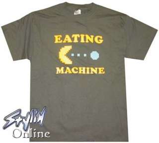 merchandise legendary pac man eating machine gray xl t shirt
