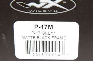 WILEY X P 17 P 17M MATTE BLACK AUTH. SUNGLASSES  