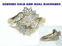 BEAUTIFUL REAL GOLD 1/2 CARAT REAL DIAMOND RING  