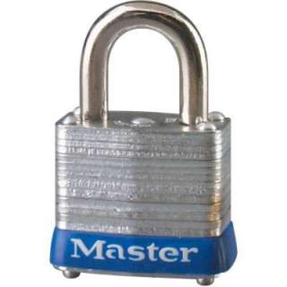 Master Lock 1 1/8 Laminated Steel Body Padlock w/ 9/16 Shackle 