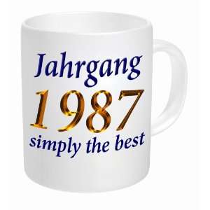 Kaffeetasse, Tasse Geburtstag Jahrgang 1987 simply the best 