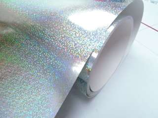 Silver Holographic Sequins Sign Vinyl 12 x 10 ft  