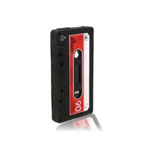 Retro Cassette Tape Case Hülle for iPhone 4G   schwarz: .de 