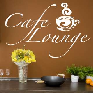 Wandtattoo Cafe Lounge Wandaufkleber Wandsticker Kaffee  