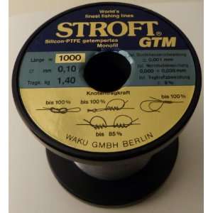 STROFT GTM MONOFILE ANGEL SCHNUR 1000 METER ROLLE SPULE 0,10 mm   1,4 