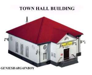HO Scale TOWN HALL BUILDING Kit NEW Model Power IHC  