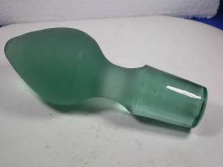 Antique Large size AQUA color SATIN GLASS bottle stopper 1 1/2 