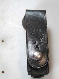   Black Leather Mini Mag Flashlight or OC Case 7/8 Diameter  