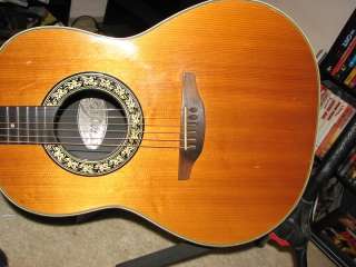 Vintage 1973 Ovation Balladeer 1111 4 Acoustic Guitar   Good Straight 