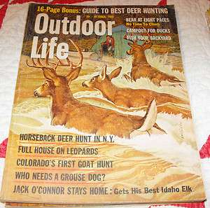 OUTDOOR LIFE HUNTING MAGAZINE OCT. 1965 ARTICLES BY JACK OCONNOR 