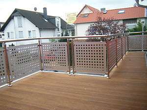 Balkongeländer Lochblech Aluminium Balkon Geländer  
