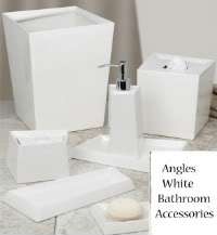 Modern Angles Black Matte Ceramic Bath Accessories Bathroom Collection 