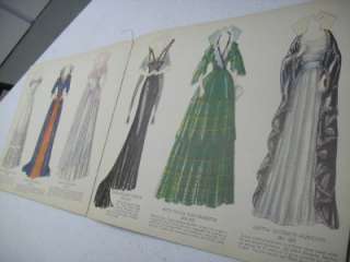   1937 DRESSES WORN BY THE FIRST LADIES PAPER DOLLS M Mercer NM  