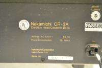 Vintage Nakamichi CR 3A Discrete Head Cassette Deck Tape Player 