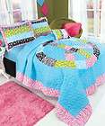 Peace and Love Bed Ensemble Twin Quilt Bedspread With 1 Sham Kids or 