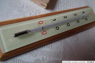 original eingepacktes Holzthermometer im Karton neuwertig Top Zustand 