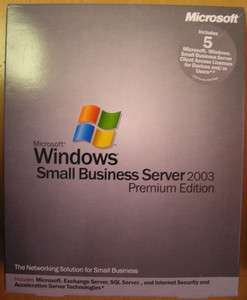Windows Small Business Server SBS 2003 Premium 5 CALs  