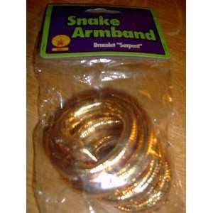 Fasching  Schlangen Armband gold  Spielzeug