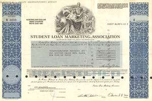 Sallie Mae  U.S. student loan bond stock certificate  