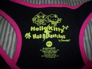 Hello Kitty Sleepwear Hot Topic Skull 2pc T Shirt Short  