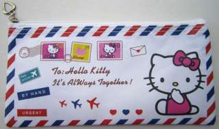 Hello Kitty Envelope Pen Case Cosmetic Makeup Bag Purse  